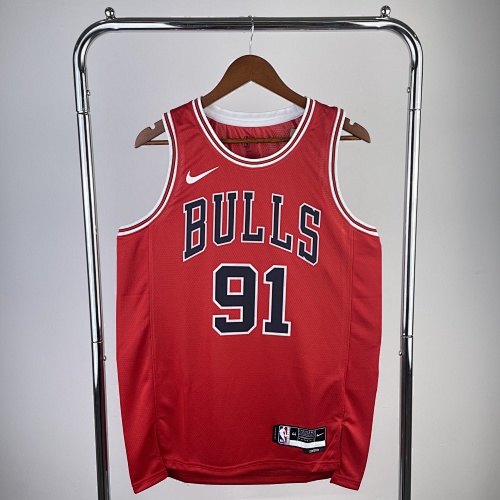 Chicago Bulls #91 Red 23 Season Basketball Jersey