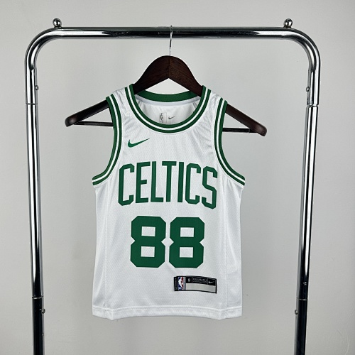 Boston Celtics #88 White Kids Basketball Jersey