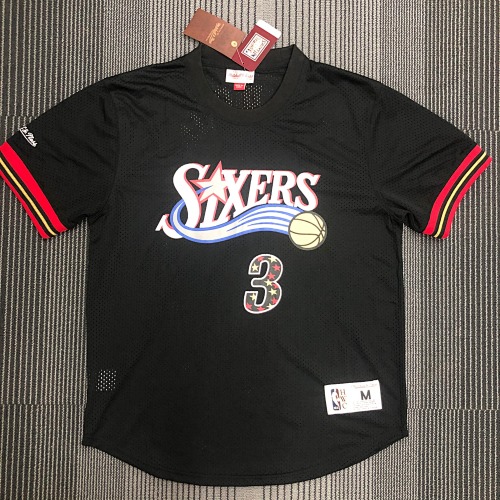 Philadelphia 76ers Allen Iverson #3 Retro Edition Black Basketball Jersey