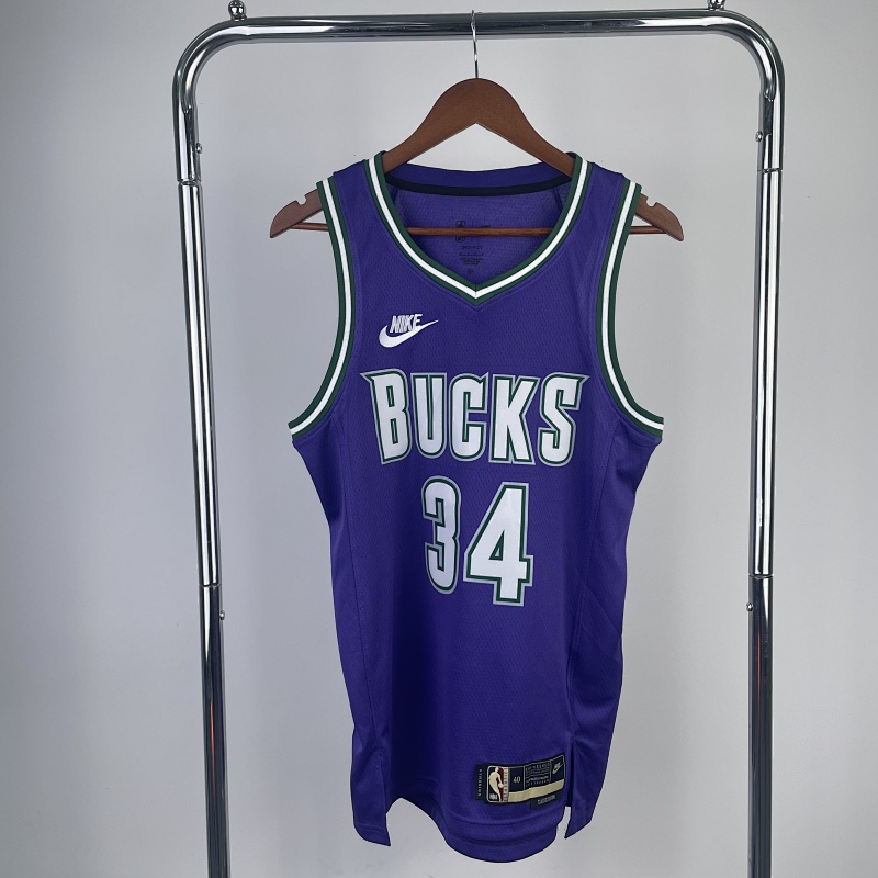 Milwaukee Bucks Giannis Antetokounmpo #34 Retro Edition 23 Season Basketball Jersey