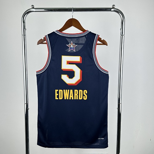 Anthony Edwards #5 All-Star Blue 2025 Season Basketball Jersey