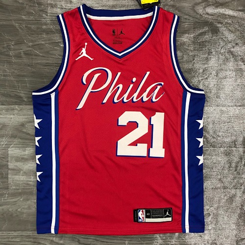 Philadelphia 76ers Joel Embiid #21 Red 21 Season Basketball Jersey