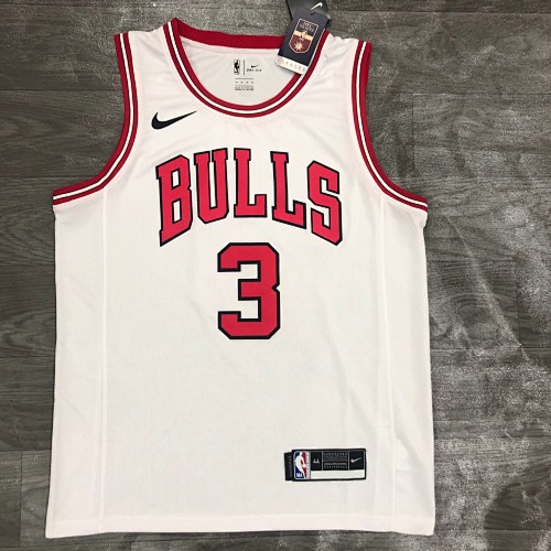 Chicago Bulls #3 White Basketball Jersey
