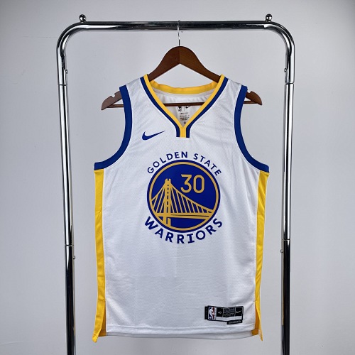 Golden State Warriors Stephen Curry #30 White 23 Season Basketball Jersey