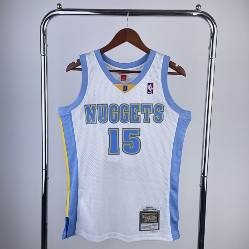 Denver Nuggets #15 Retro Edition White 04 Season Basketball Jersey