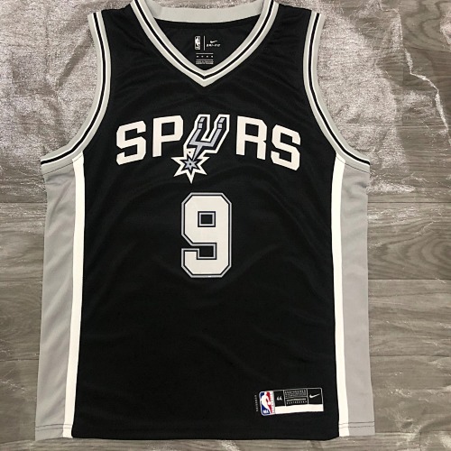 San Antonio Spurs #9 Black Basketball Jersey