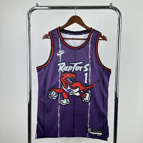 Toronto Raptors #1 Retro Edition Purple 26 Season Basketball Jersey