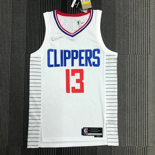 Los Angeles Clippers #13 White Basketball Jersey