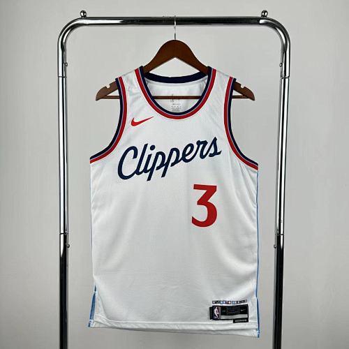 Los Angeles Clippers Chris Paul #3 White 25 Season Basketball Jersey
