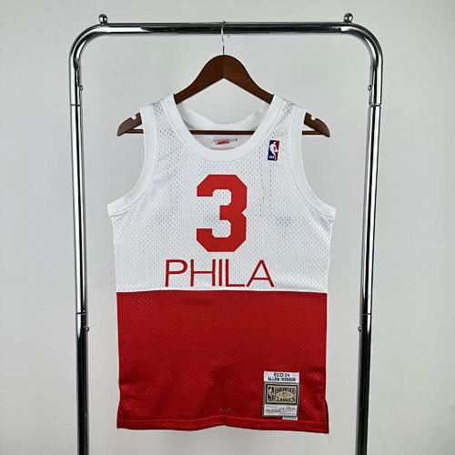 Philadelphia 76ers Allen Iverson #3 Retro Edition White Red 04 Season Basketball Jersey