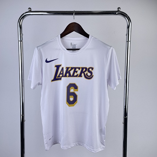 Los Angeles Lakers #6 White Basketball Jersey