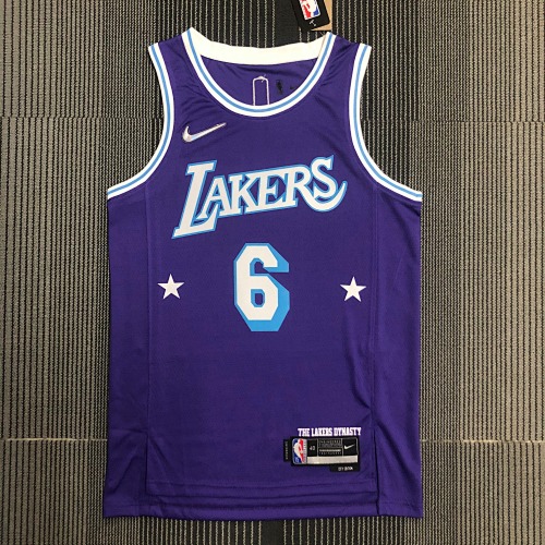 Los Angeles Lakers LeBron James #6 City Edition 22 Season Basketball Jersey
