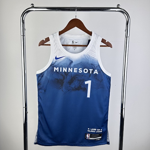 Minnesota Timberwolves #1 City Edition 24 Season Basketball Jersey