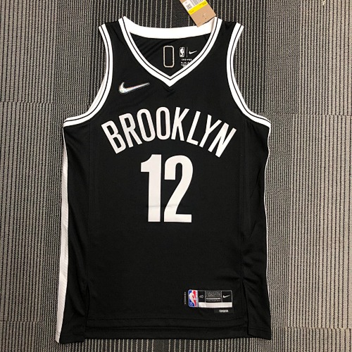 Brooklyn Nets #12 Black Basketball Jersey