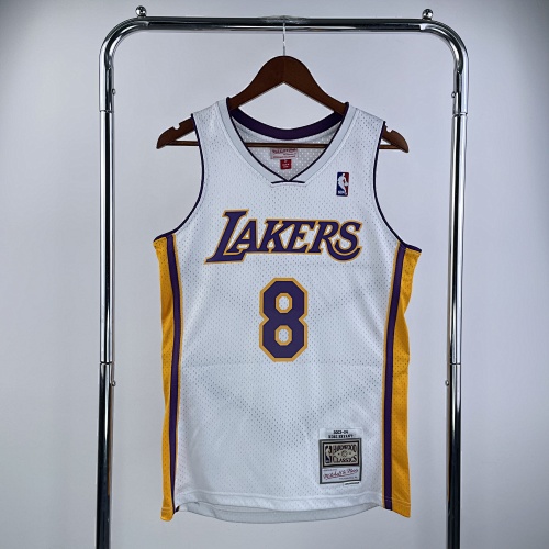Los Angeles Lakers #8 Retro Edition White 04 Season Basketball Jersey