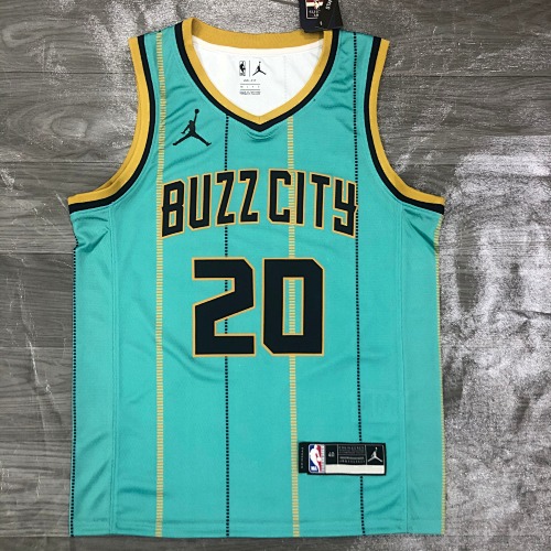 Charlotte Hornets #20 City Edition Green 21 Season Basketball Jersey