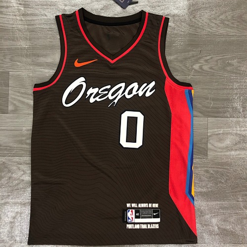 Portland Trail Blazers Damian Lillard #0 City Edition 21 Season Basketball Jersey