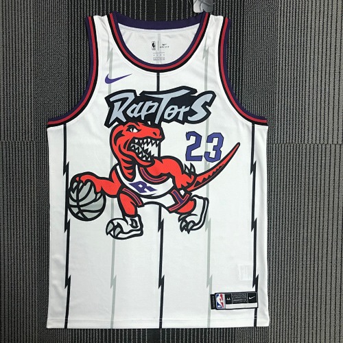 Toronto Raptors #23 Retro Edition White Basketball Jersey