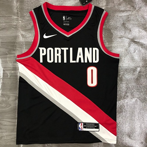 Portland Trail Blazers Damian Lillard #0 Black 21 Season Basketball Jersey