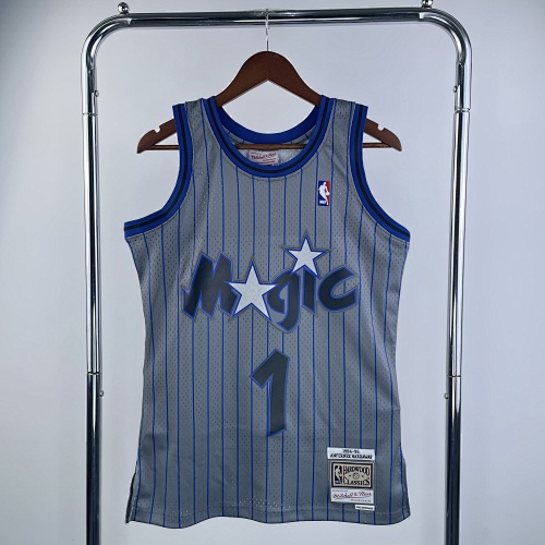 Orlando Magic #1 Retro Edition Grey 95 Season Basketball Jersey