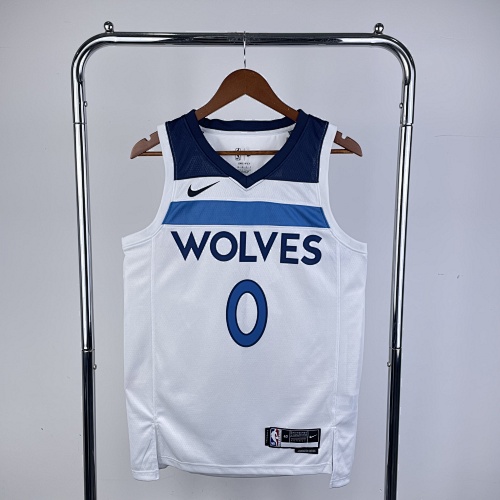 Minnesota Timberwolves #0 Home White 23 Season Basketball Jersey