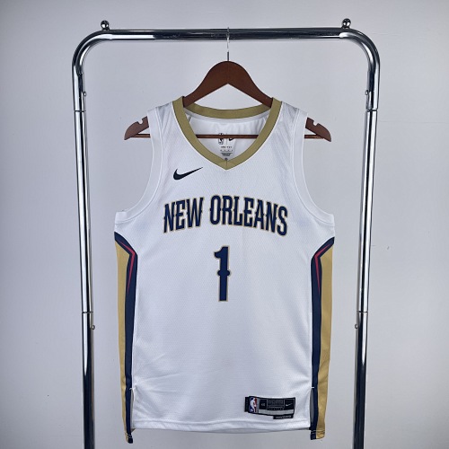 New Orleans Pelicans Jalen Williams #1 Home White 23 Season Basketball Jersey