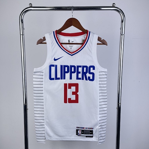 Los Angeles Clippers #13 Home White 23 Season Basketball Jersey