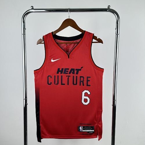 Miami Heat LeBron James #6 City Edition 25 Season Basketball Jersey