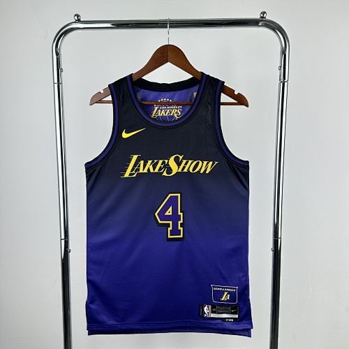Los Angeles Lakers #4 City Edition 25 Season Basketball Jersey