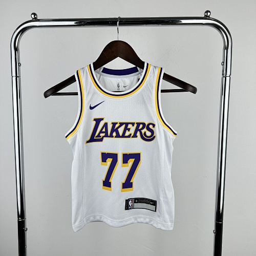 Los Angeles Lakers Luka Doncic #77 White Kids 23 Season Basketball Jersey