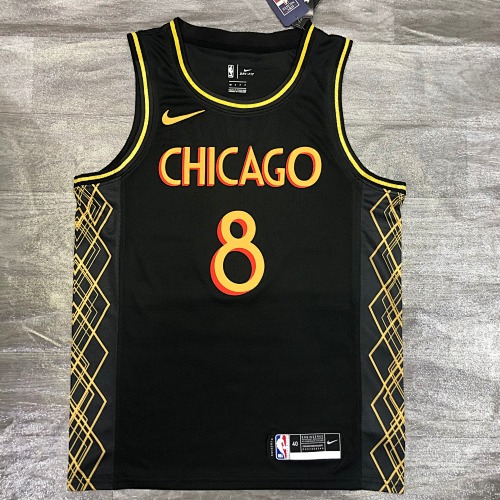 Chicago Bulls #8 City Edition 21 Season Basketball Jersey