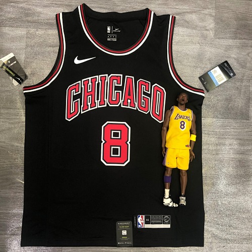 Chicago Bulls #8 Black Basketball Jersey