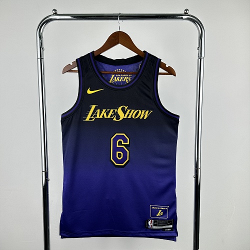Los Angeles Lakers LeBron James #6 City Edition 25 Season Basketball Jersey