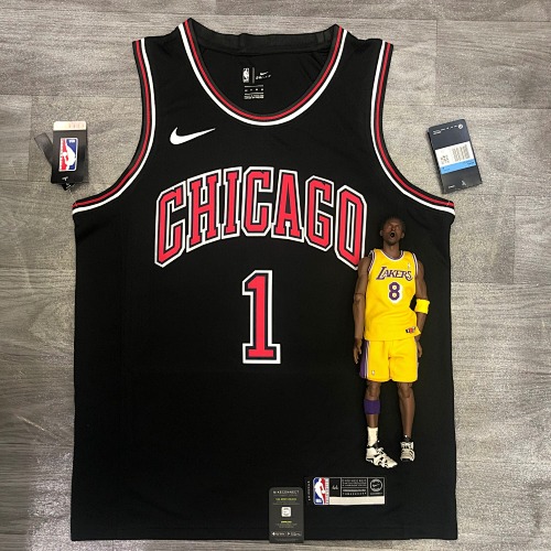 Chicago Bulls Derrick Rose #1 Black Basketball Jersey