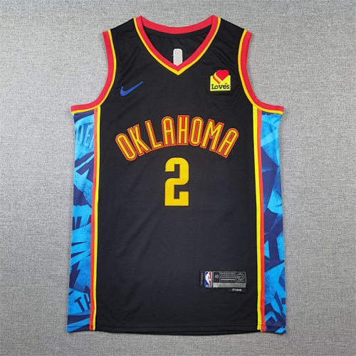 Oklahoma City Thunder Shai Gilgeous-Alexander City Edition Grey 25 Season Basketball Jersey