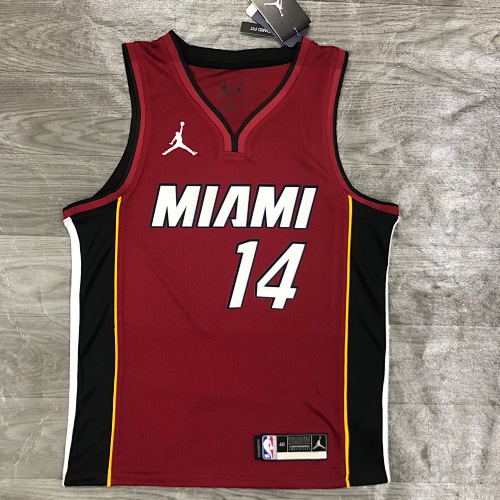 Miami Heat #14 Red 21 Season Basketball Jersey