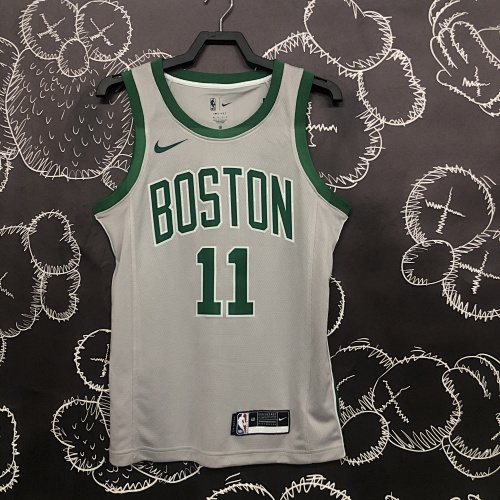 Boston Celtics Kyrie Irving #11 Grey Basketball Jersey
