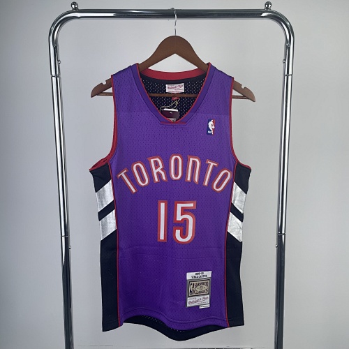 Toronto Raptors #15 Retro Edition Black Purple 00 Season Basketball Jersey