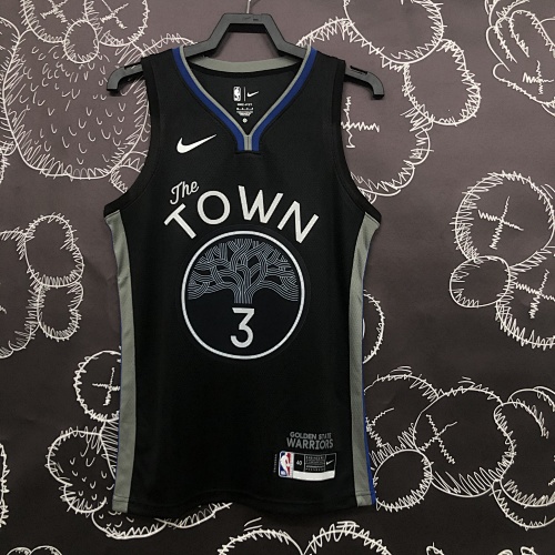 Golden State Warriors Jordan Poole #3 Black Grey 20 Season Basketball Jersey
