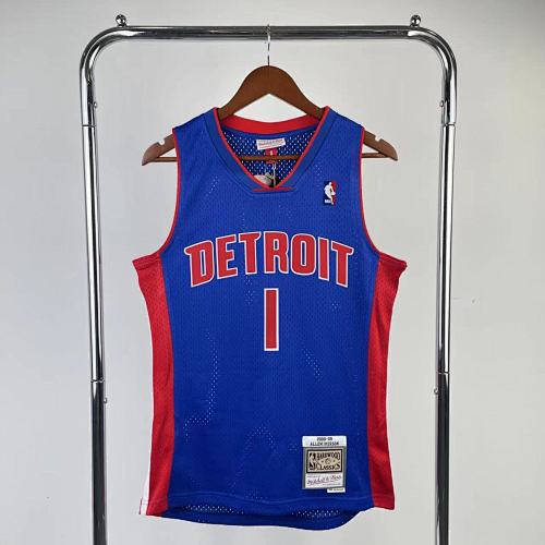 Detroit Pistons Allen Iverson #1 Retro Edition Fan Edition 2008/09 Basketball Jersey