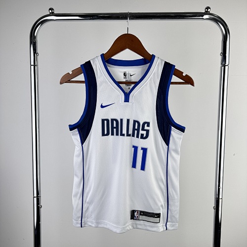 Dallas Mavericks Kyrie Irving #11 White Kids Basketball Jersey