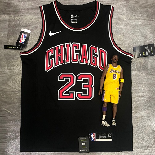 Chicago Bulls Michael Jordan #23 Black Basketball Jersey
