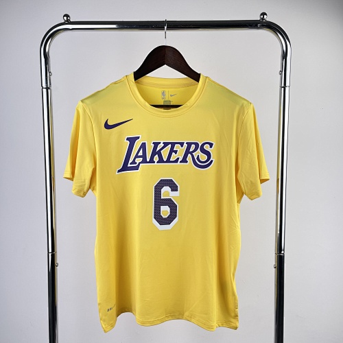 Los Angeles Lakers #6 Yellow Basketball Jersey