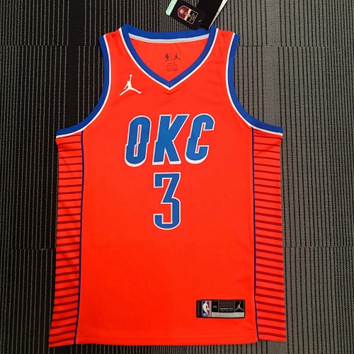 Oklahoma City Thunder Chris Paul #3 Jumpman Orange 21 Season Basketball Jersey