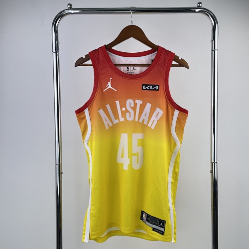 #45 All-Star Yellow 23 Season Basketball Jersey