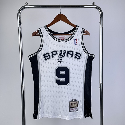 San Antonio Spurs #9 Retro Edition White 2002/03 Basketball Jersey