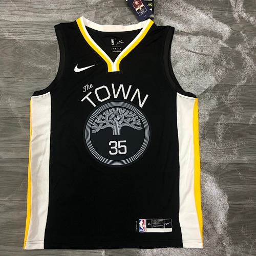 Golden State Warriors Kevin Durant #35 City Edition Black 19 Season Basketball Jersey