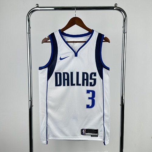 Dallas Mavericks #3 White 23 Season Basketball Jersey