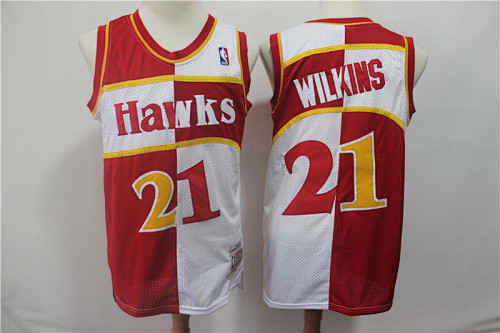 Atlanta Hawks Retro Edition White Red Basketball Jersey