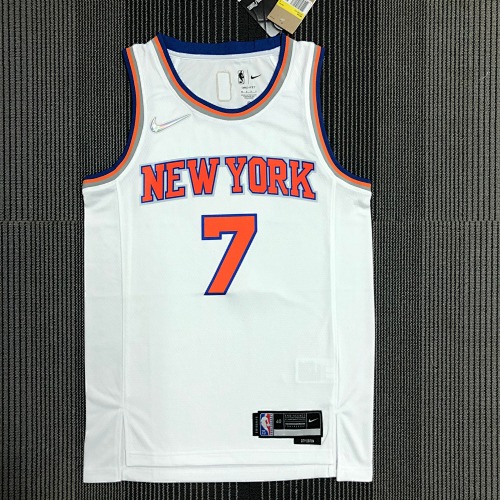 New York Knicks #7 White Basketball Jersey